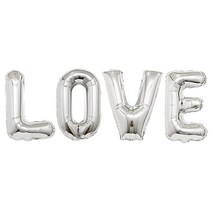 고백하는날 love은박 숫자 이니셜 백일상 100일 기념일 하트 풍선세트, 1set, 02.실버LOVE