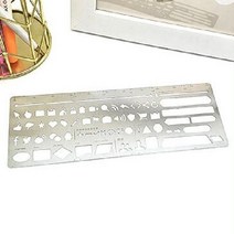 학용품 학교 사무실 모형 도형 그리기 템플릿 금속 스텐 철 자 D, 상세페이지 참조