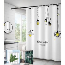 화장실 샤워실 물튐방자 다양한 예쁜 가림막 샤워커튼, 07_트로피칼2 M120x180/YS-19