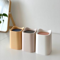 캐릭터 원터치 미니 휴지통 인테리어 다용도 보관함 3컬러, 옐로우