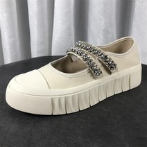 여성 돈피가죽안감 메리제인스니커즈 보석 메리제인슬립온