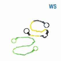 WS 칼라콘 체인 걸이대 (5EA ) 칼라콘 걸이대 체인 타입, 색상:황/검