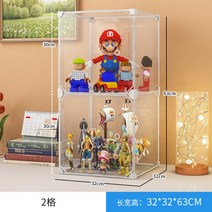레고 투명 장식장 레고장 피규어 건담 디스플레이 전시 캐비닛 진열장, 2층(전체투명)