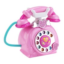 DAMMAIDDAO 전화 이야기 기계 교육 중국어 영어 이중 언어 유치원 어린이를위한 기울고 기계 전화 개발, 분홍색, 11cmx11cmx17cm, ABS