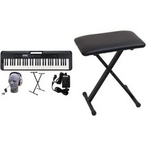 Casio CT-S300 61키 프리미엄 키보드 팩(스탠드 헤드폰 및 전원 공급 장치 포함)(CAS CTS300 PPK) 및 Casio ARBENCH X-스타일 조절식 패딩 접이, Premium Pack + Bench