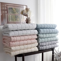 [아름드리홈] 파스텔 카치온 시어서커 누빔 고정밴드 항균 여름 침대패드, 크림베이지