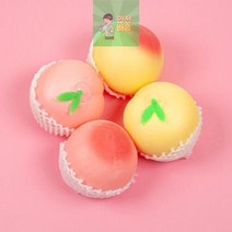 복숭아 말랑이 주물럭 장난감 황도 백도 1개 랜덤 소프트볼
