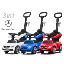 3 in 1 벤츠 쿠페 C63 푸쉬 붕붕카, 레드