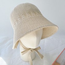 이코마켓 국내제작 러블리 지사 코튼 턱끈 버킷햇 밀짚 벙거지모자 보넷