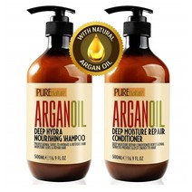 퓨어 네이쳐 아르간 오일 샴푸 컨디셔너 세트 Pure Nature Arganoil Deep Hydra Nourishing Shampoo and Conditioner 각 500ml, 1개