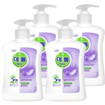 데톨 핸드워시 센서티브 본품, 4개, 250ml