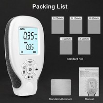 HW-300 코팅 자동차 페인트 테스터 DFT 미터 두께 게이지, 화이트