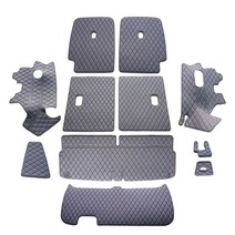 차팡 트렁크매트 기아 모하비 더마 6인승 차박매트 풀커버 + 도어매트 + 1열 하단 커버, [SS]새들브라운, 더마스터6인승_도어LED무