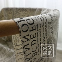 퍼스널컬러 햄프린넨 원단 10미터 두꺼운 핸드메이드, 영자 신문