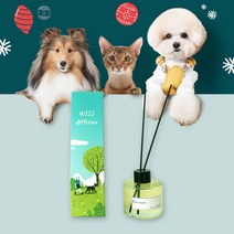 위스펫 반려동물 강아지 고양이 천연 아로마 디퓨저 선물 실내방향제 120ml, 자스민, 발향스틱(5개)
