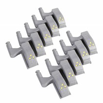 옷장 라이트 경첩등 캐비넷 조명 붙이는 조명 센서등 Universal led under 캐비닛 내부 힌지 night light lamp for cupboard closet 침실, 따뜻한 화이트, 10개