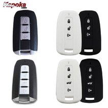 코란도C 렉스턴W) 3버튼 (투리스모 쌍용 4버튼 실리콘 스마트키케이스 구형 코란도스포츠, 쌍용키링_화이트
