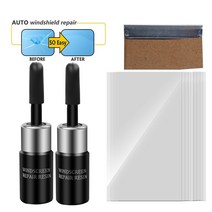 자동차유리복원제 유리본드 2pcs 자동차 앞 유리 수리 도구 유체 키트 균열 칩 수지 스크래치 리무버, 01 Black