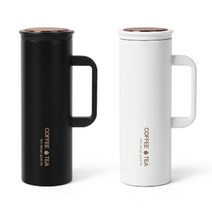 스텐 304 보온 보냉 드라이브 손잡이 텀블러 450ml, 블랙450