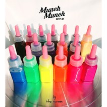 뭉크뭉크 수용성 색소 12ml / 17칼라 농축 수성안료 크림클레이 조색용 페인트안료, 14. 형광주황