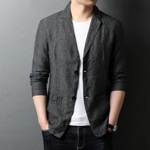 남자 린넨 자켓 봄 여름 슬림 정장 가디건 반팔 마이 셔츠 블레이저