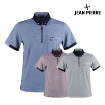 잔피엘 남성 쿨 아이스 반집업 골프셔츠 JP1M409, JP1M409 핑크, 110