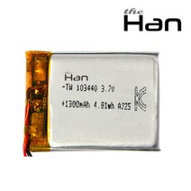 더한 리튬 폴리머 배터리 충전지 103440 1300mAh