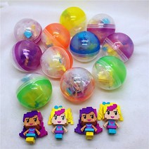 캡슐 뽑기 기계 자판기 10 개/몫 50mm 직경 플라스틱 컬러 공 장난감 내부 미니 인형 무작위로 믹스 자동 기, [01] NO.1