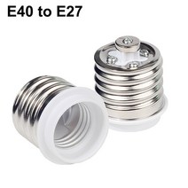 E27 남성-E14 G9 E12 B22 G4 MR16 GU10 E40 여성 램프베이스 램프 홀더 변환기 소켓 어댑터 LED 옥수수 전구 조명 1 개, E40 to E27, 08 E40 to E27