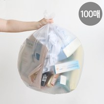 네이쳐리빙 재활용 쓰레기 분리수거 배접 비닐봉투100매60L, 청색, 색상:청색