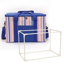 배달가방 배달통 버거가방 30L 대용량 일반 컬러 휴대용 열 가방 식품 유명 브랜드 방수 쿨러 절연, 03 Blue with Bracket