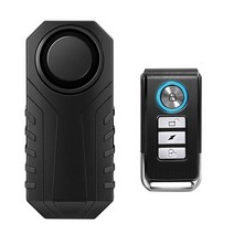 오토바이 도난 방지 자전거 경보기 방범 Powstation 원격 제어 무선 방수 전기, 검은색
