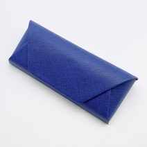 안경 선글라스 케이스 고급 가죽 파우치 안경집 안경통 안경보관 슬림 케이스, 사피아노 케이스, 블루