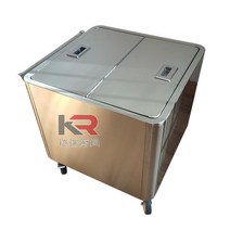 밀가루카트 이동식 스텐 쌀 식품 밀폐 용기 업소용 상업용, 7 60x60x55 높은 50KG/더블 그리드