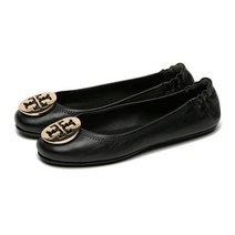 토리버치(TORY BURCH) 토리버치 여성 미니 트래블 발렛 블랙/골드 플랫 슈즈 50393 013