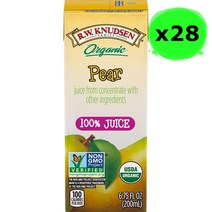 R.W. Knudsen 서양배 주스 200ml 28팩 Organic Pear Juice Boxes