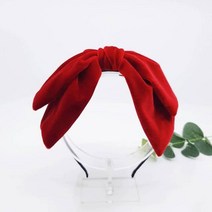 벨벳 백설공주 왕 리본 헤어밴드 3color