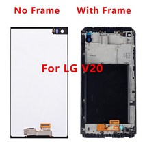 휴대폰수리 LCD 호환 5.7 V20 LCD 디스플레이 VS995 LS997 H910 터치 스크린 디지타이저 어셈블리 프레임, 01 Black No Frame