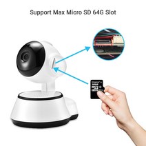 베이비 모니터 1080P 미니 팬/틸트 Wifi IP 카메라 자동 추적 양방향 오디오 모션 감지 원격 액세스 V380, 02 미국 플러그_01 3.6mm, 03 720P With 64G Card