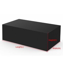 72 사이즈 방수 커버 야외 파티오 정원 가구 커버 비 눈 의자 커버 소파 테이블 의자 방진 커버, 검은색, 250x200x80cm