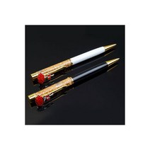 금장 화이트 어버이날 선물 카네이션 볼펜 브로치, 금장 화이트 어버이날 선물 카네