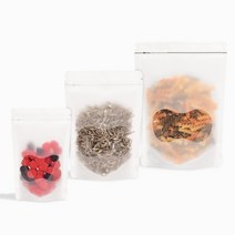 홍진포장 반투명 땅콩 투명창 지퍼스탠드 스탠딩지퍼백 대량판매 사이즈 5종, 15x22cm, 1600매, 1박스