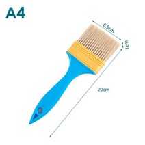 나일론 페인트 브러쉬 세트 파란색 플라스틱 손잡이 Tufted 브러시 자동차 청소 돼지 머리 오일 드로잉에, 04 A4