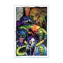 Nightmare Creatures Blacklight Poster Flocked 23
