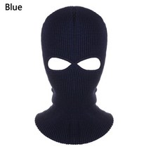 육군 전술 마스크 3 구멍 전체 얼굴 스키 겨울 모자 Balaclava 후드 오토바이 헬멧, 05 style 2-blue