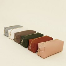 [천삼백케이] [데이리브] 오피스 가죽 필통6color, 카멜브라운