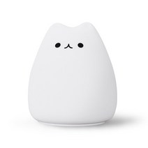 라이트테라피 취침등귀여운 LED 야간 조명 7 색 변경 부드러운 실리콘 팻 고양이 램프 크리스마스 장난감, 02