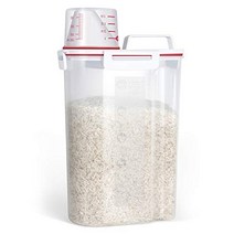 TBMax Rice Storage Container 5 Lbs Small Airtight Dry Food Container for Flour Cereal Pasta Kitchen, 1