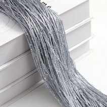 호텔식 커튼 사계절 암막 쉬폰 커튼 신제품 반짝이 술 실버 라인 스트링 커튼 100x200cm 밸런스 거실 칸