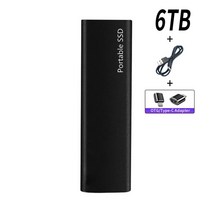 샤오미 휴대용 외장형 하드 SSD USB C 고속 디스크 1TB 2TB 4TB 16TB, [04] Black 6TB